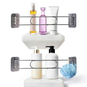 PAMASE RV Shower Corner Storage Bar Stainless Steel-0