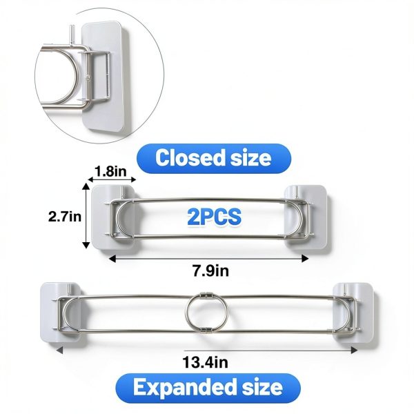PAMASE RV Shower Corner Storage Bar Stainless Steel-3