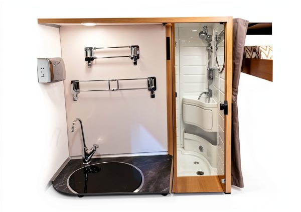 RV Shower Storage Bar YENOVO Stainless Corner-5