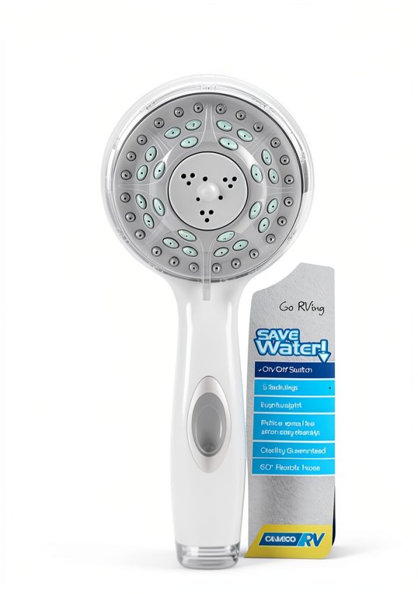 Camco Shower Kit RV Shower White Plastic-2