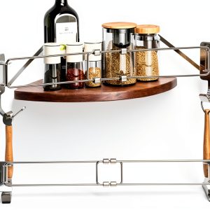 RV Shower Storage Bar YENOVO Stainless Corner-0