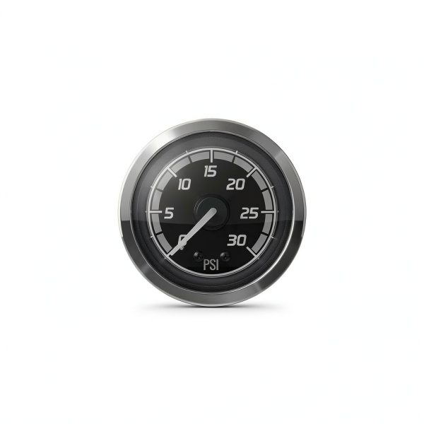 Mercury Water Pressure Gauge OEM Marine Black Face with Chrome Bezel-0