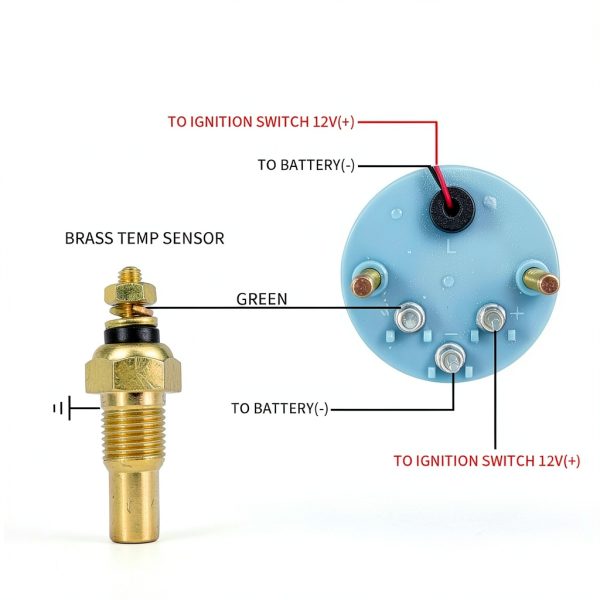 Temperature Gauge Onfunlee AU231103 Water Oil Sensor for Automotive-2