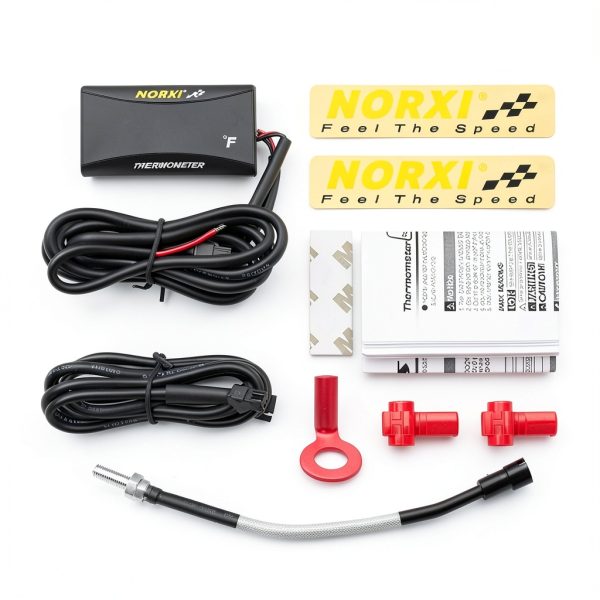 NORXI Engine Temperature Gauge Tri-Color LED 10mm 14mm 43in for-6