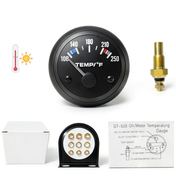 Temperature Gauge Onfunlee AU231103 Water Oil Sensor for Automotive-4