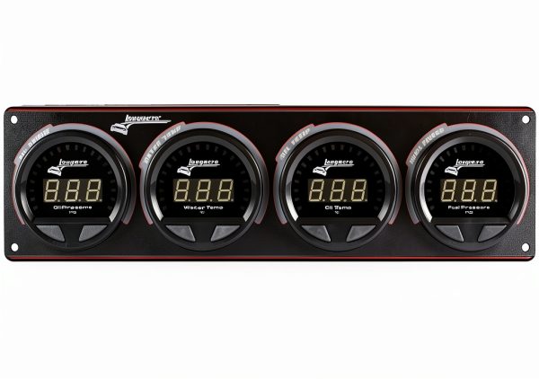 Waterproof LED Panel Gauge Longacre 52-44666 Automotive Display-0