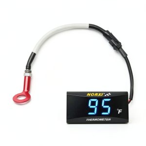 Engine Temperature Gauge NORXI 10mm Red LED Tri-Color Display-0