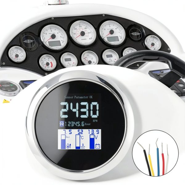 Srliya Engine Gauge Speed Oil Pressure Water Temp Battery Voltage-4