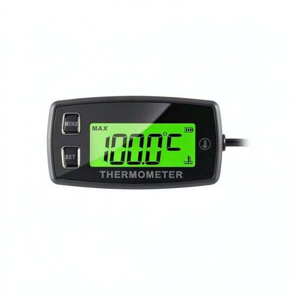 Runleader LCD Temperature Gauge with Green Backlight & Over‑Temp Alert-2