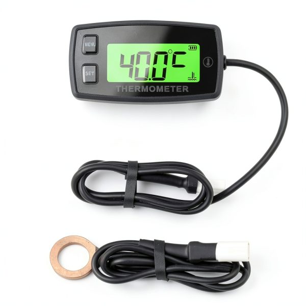 Runleader LCD Temperature Gauge with Green Backlight & Over‑Temp Alert-0