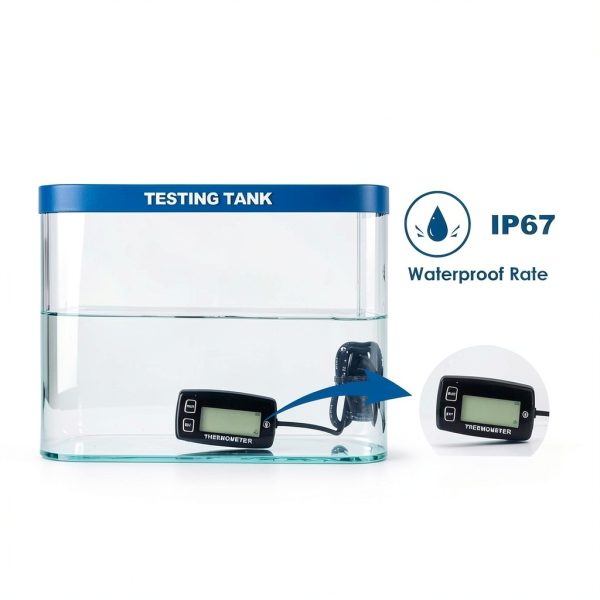Runleader LCD Temperature Gauge with Green Backlight & Over‑Temp Alert-5