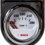 Bosch 2" Water/Oil Temperature Gauge SP0F040 White Dial Chrome Bezel-0