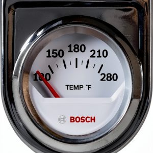 Bosch 2" Water/Oil Temperature Gauge SP0F040 White Dial Chrome Bezel-0