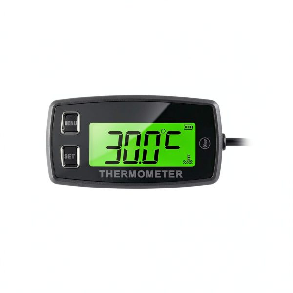 Runleader LCD Temperature Gauge with Green Backlight & Over‑Temp Alert-1